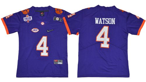Tigers #4 Deshaun Watson Purple Diamond Quest Limited Stitched Youth NCAA Jersey